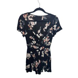 American Eagle Floral Romper - Size Medium